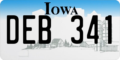 IA license plate DEB341