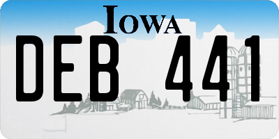 IA license plate DEB441