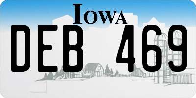 IA license plate DEB469
