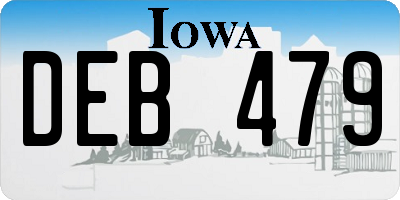 IA license plate DEB479