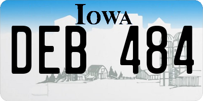 IA license plate DEB484