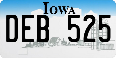 IA license plate DEB525