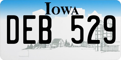 IA license plate DEB529