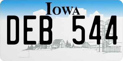 IA license plate DEB544