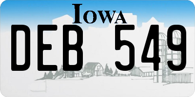 IA license plate DEB549