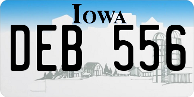 IA license plate DEB556