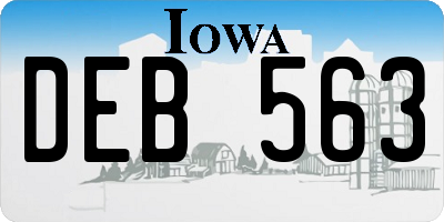 IA license plate DEB563
