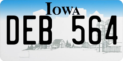IA license plate DEB564