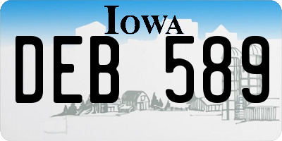 IA license plate DEB589