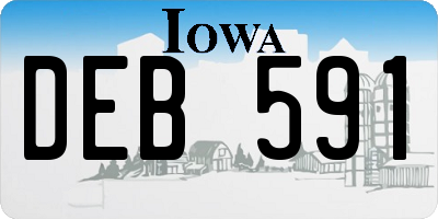 IA license plate DEB591