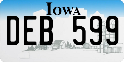 IA license plate DEB599