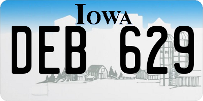 IA license plate DEB629
