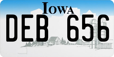 IA license plate DEB656