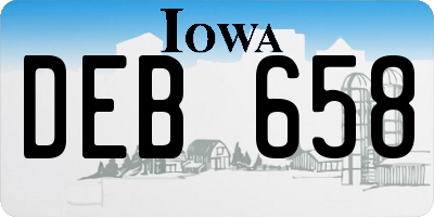 IA license plate DEB658