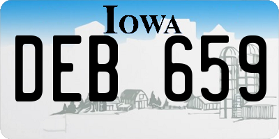 IA license plate DEB659