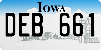 IA license plate DEB661