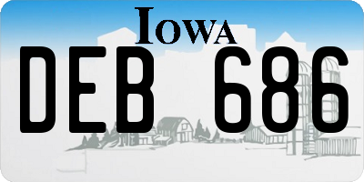 IA license plate DEB686