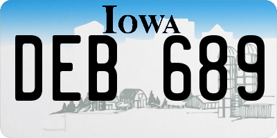 IA license plate DEB689