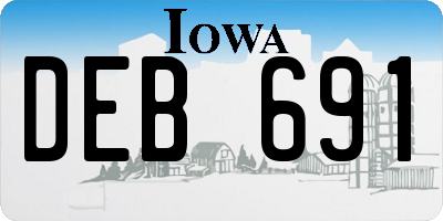 IA license plate DEB691