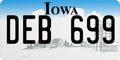 IA license plate DEB699