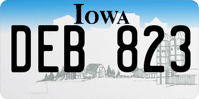 IA license plate DEB823
