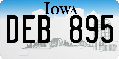 IA license plate DEB895