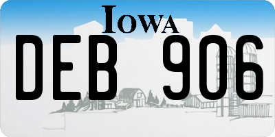 IA license plate DEB906