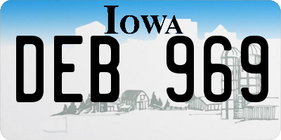 IA license plate DEB969
