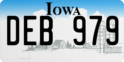 IA license plate DEB979