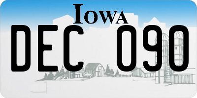 IA license plate DEC090