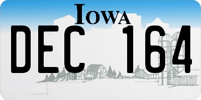 IA license plate DEC164