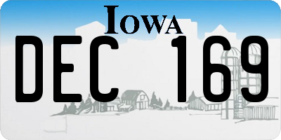 IA license plate DEC169