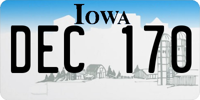 IA license plate DEC170