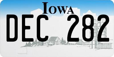 IA license plate DEC282