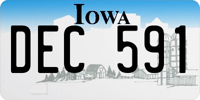 IA license plate DEC591