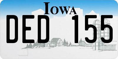 IA license plate DED155