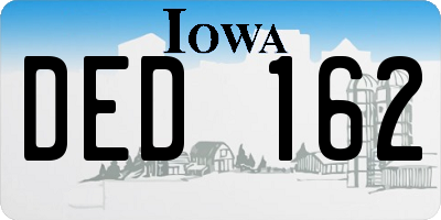 IA license plate DED162