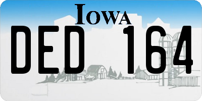 IA license plate DED164