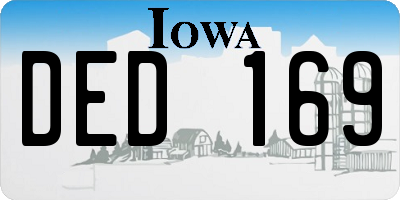 IA license plate DED169
