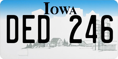 IA license plate DED246