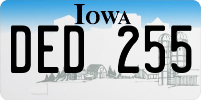 IA license plate DED255