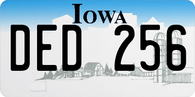 IA license plate DED256