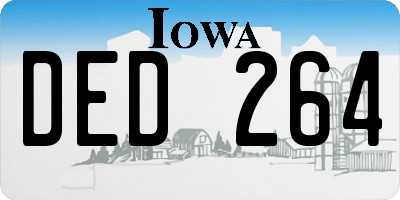 IA license plate DED264