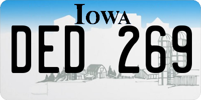 IA license plate DED269
