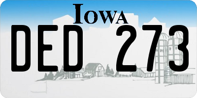 IA license plate DED273