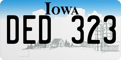 IA license plate DED323
