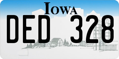 IA license plate DED328