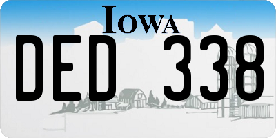 IA license plate DED338
