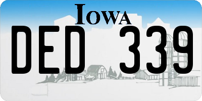 IA license plate DED339