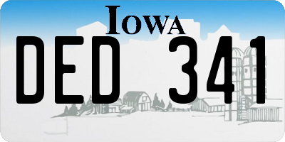 IA license plate DED341